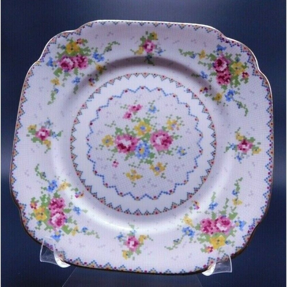 ROYAL ALBERT PETIT POINT 6 7/8" SQUARE Bread/Butter PLATE